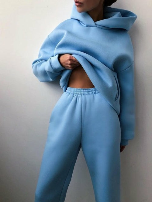 Hoodie Sweatshirt Sweat Pants Set